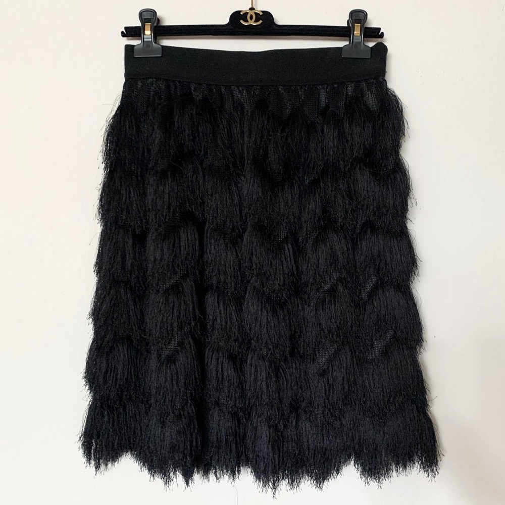 Banana republic chevron fringe skirt